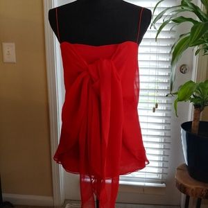 Foley + Corinna silk red top